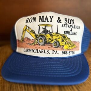 Vintage 1980s Excavator SnapBack Hat/Cap